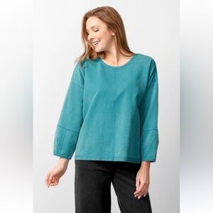 New Habitat Sz Md Seafoam Wash River Pullover Sweatshirt Style # 69221